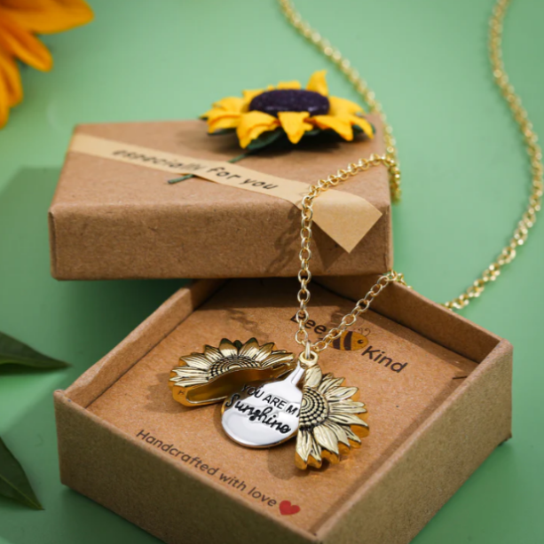 Mother's Day Gift "You Are My Sunshine"  Sunflower Necklace