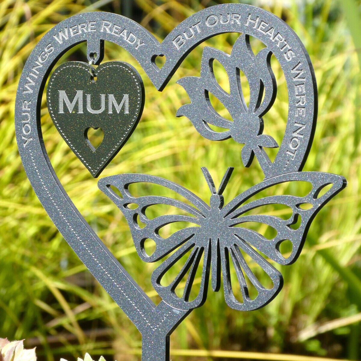 Personalised Memorial Remembrance Sympathy Butterfly Garden Ornament Gift